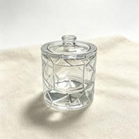 Flacon de parfum rond en verre exquis de 50 ml avec pompe, flacon pulvérisateur transparent avec boîte, logo personnalisé