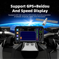 Sistema de Navegación GPS 4G LTE para Motocicleta, Pantalla Inalámbrica de 6 Pulgadas, Carplay Android 14, Cámara de Doble Lente Delantera y Trasera HD 1080P