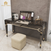 Miroir à clapet de vanité de luxe léger nouvelle table de maquillage classique en bois massif style moderne simple meubles de chambre à coucher