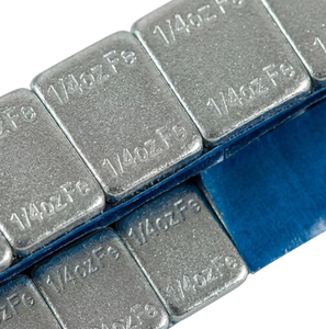 Poids d'équilibrage de roue adhésifs 1/4 oz Fe, ruban bleu facile à décoller, sans plomb, zingués, pour le marché américain - Product Image 1
