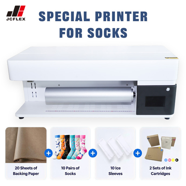 2026 New Automatic 360 Degree Seamless Digital Multicolor Socks Printer Industrial Printing Machine Touchscreen
