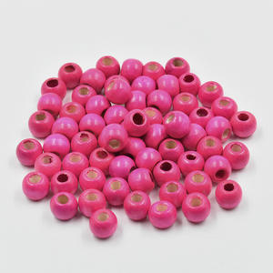 DIY Schmuckzubehör 10MM Runde Großloch-Holzperlen mit Buntem Lack für Kinder-Handarbeit, Schuhe und Taschen aus Yiwu - Product Image 6