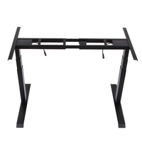 Bureau debout électrique à double moteur avec structure métallique, design extensible, capacité de charge élevée - Poste de travail de bureau à hauteur réglable