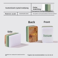 Tuiles de mahjong en acrylique transparent de haute qualité personnalisées, fabriquées à la main, modèle Xilidz Xl-008 en provenance de Chine
