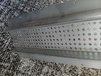Junta de control de ventilación para soffit galvanizado, junta de construcción de 7/8 pulgadas de altura x 2 pulgadas de ancho, suministro de fábrica