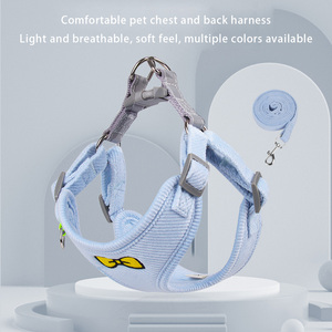 Toptan Dayanıklı Ayarlanabilir Taktik Evcil Köpek ve Kedi Yelek Tasması ve Tasma Seti, Sağlam Oxford Kumaş Sade Lüks Tasarımcı Stili - Product Image 2