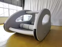 Nouveau design de yacht gonflable avec auvent pare-soleil pour les loisirs aquatiques et les bals sur l'eau, bateau gonflable flottant