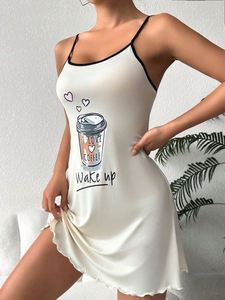 Sfy-y1402 Conjunto de Pijama de Verano de Diseñador con Manga Corta y Estampado, Ropa de Dormir, Camisones Elegantes, Bata de Dormir para Mujer - Product Image 5