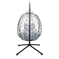 Fauteuil suspendu œuf de haute qualité avec support en acier, pour intérieur et extérieur, en corde tressée