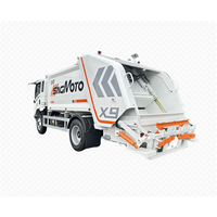 Bon prix Shacman camions à ordures Six roues 7 tonnes compacteur camion à ordures prix élimination des déchets tricycle camion à ordures