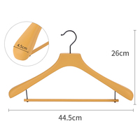 Cintres en bois personnalisés pour costumes et manteaux, finition caoutchoutée, barre ronde, pour présentation de vêtements de luxe en boutique, cintres haut de gamme colorés