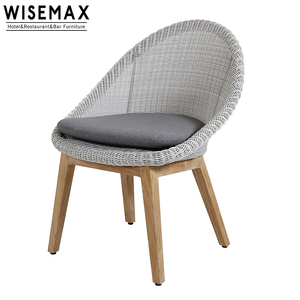 WISEMAX MEUBLES Mobilier de <span class=keywords><strong>salon</strong></span> pour le <span class=keywords><strong>jardin</strong></span>, le café et la salle à manger Mobilier unique en teck tissé Chaise de bistrot en corde moderne pour l'extérieur - Product Image 6