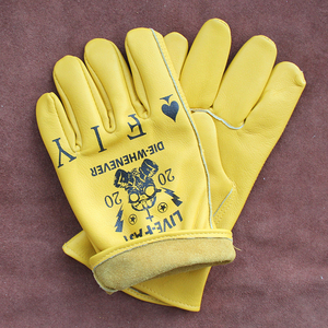 Guantes de motociclismo de cuero genuino de vaca-Guantes DE TRABAJO antideslizantes duraderos para hombres y mujeres - Product Image 3