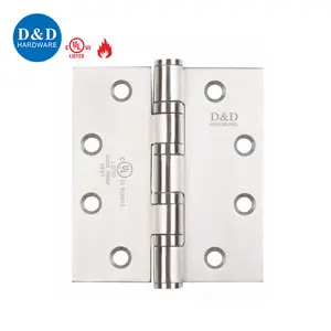 UL Listed Fire Rated Stainless Steel 5 Inch 4 Ball Bearing Heavy Duty Steel Door Hinges