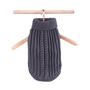 Paleo Oatmeal Warm Eco-Friendly Cotton Custom Pet Winter <b>Dog</b> Outfit <b>Knitted</b> <b>Jumper</b> Sweater - Product Image 5