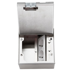 OEM&ODM <span class=keywords><strong>Presa</strong></span> da Pavimento a Scomparsa Nera Opaca Incassata in Acciaio Inossidabile, Prese Elettriche EU UK UN AU US con <span class=keywords><strong>Scatola</strong></span> da Pavimento Sostituibile - Product Image 3