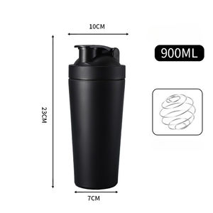 Gobelet à secouer en acier inoxydable 304, thermos de sport et de fitness, bouteille à secouer pour protéines en poudre - Product Image 4