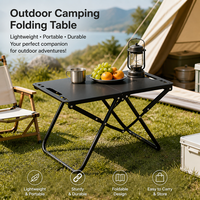 Table de camping pliante multi-niveaux légère de style randonnée tactique, portable, ultra-légère, rectangulaire, Chine