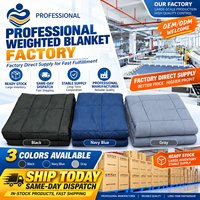 Couverture lestée en perles de verre 100% polyester matelassée, couverture sensorielle pour le lit, le sommeil et la maison, poids, taille et couleur personnalisables