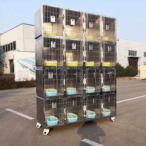 LIZE ağır yüksek kalite 304 paslanmaz çelik 4 katmanlı 16 kapılar özel süper büyük kedi kafesleri hastane kafes - Product Image 4