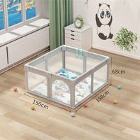 Parc pour bébé pliable portable en polypropylène de 127 cm pour bébé Clôture de voyage Aire de jeu Sécurité des enfants Maille de sécurité Parc pour bébé