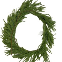 Guirlande de Noël en rotin suspendu, arbre de cèdre, cyprès, Norfolk, verdure artificielle, mariage, commercial, mini aiguilles de pin douces