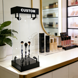 <span class=keywords><strong>Vitrine</strong></span> rotative à 360° Tinya Custom Premium pour magasin de détail, présentoir <span class=keywords><strong>LED</strong></span> en acrylique pour pinceaux de maquillage, pour boutique de cosmétiques, centre commercial - Product Image 2
