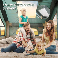 Tente de camping gonflable portable imperméable BOTEEN pour le glamping en plein air, tissu Oxford 420D, quatre saisons, deux chambres, salon