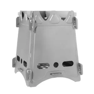 Estufa de Leña Portátil Plegable para <span class=keywords><strong>Camping</strong></span>, Quemador de Leña de Titanio, Mochilas de Senderismo, <span class=keywords><strong>Cocina</strong></span> Multiusos, Trekking al Aire Libre, Ciclismo de Montaña - Product Image 2