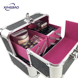 Large Professional B Beauty Travel Aluminum Makeup Case For Makeup Artist