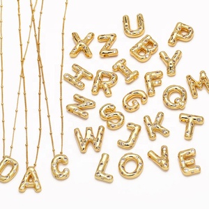 <span class=keywords><strong>Ixin</strong></span> Hiphop Bijoux Ballon Lettre Glacé Initiale Pendentif Micro Insert Zircon Bulle Lettres Collier - Product Image 4