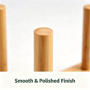 Escurridor de Platos Ecológico, Simple, de Bambú, Portátil, Ahorra Espacio, para Tazones, Tazas y Platos - Product Image 4