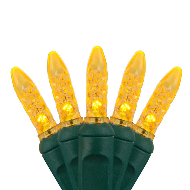 Commercial Grade 70 M5 Yellow LED Christmas Mini Lights 4'' Spacing