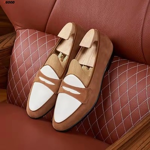 Leather Formal Short <b>Boots</b>-Retro Fashionable <b>Slip</b>-<b>on</b> Design Autumn Best-selling Comfortable Light Wedding <b>Boots</b> - Product Image 4