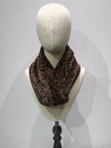Cache-cou chaud à motif croisé, fausse <span class=keywords><strong>fourrure</strong></span> de lapin, épaisse, col faux chaud, imprimé léopard coréen, écharpe en peluche - Product Image 2