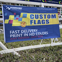 Drapeau de sport extérieur sur mesure de grande taille 3x5 pieds, toutes tailles et logos, bannières personnalisées