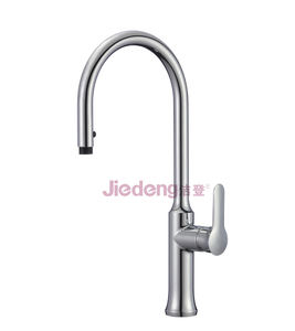 Grifos mezcladores de fregadero de cocina de latón de diseño moderno, grifos de pulverización de tracción de alta calidad - Product Image 1