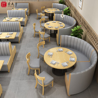 Meubles de restaurant au design moderne, très demandés, ensemble table et chaises en cuir pour café
