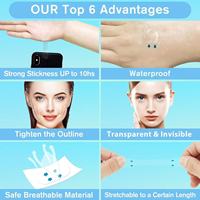 Vente en gros de bandes de lifting du visage respirantes imperméables naturelles 40 pièces/ensemble patchs de lifting du visage invisibles pour les yeux et le cou