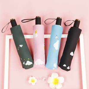 Ombrelle d'extérieur pliable, impression de soleil et de <span class=keywords><strong>fleur</strong></span>, <span class=keywords><strong>parapluie</strong></span> de voyage manuel - Product Image 4
