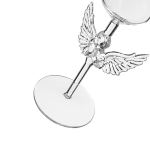 Copas de Champán de Vidrio de Borosilicato Elegantes y Personalizadas Samyo con Alas de Ángel en 3D para Bodas y Fiestas - Product Image 4
