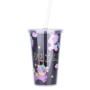 Professional Custom Logo Takeaway Frappe Milkshake Smoothie Juice <b>Plastic</b> <b>Drinking</b> Cup With Lid and <b>Straw</b> With CE Certificate - Product Image 2
