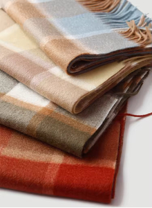 Écharpe en laine 100% à carreaux, motif tartan britannique, long châle de luxe pour femme, automne, vente en gros, logo personnalisé, OEM, marque privée - Product Image 5