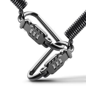 रिट्रेटेबल केबल हेलमेट लॉक 4 अंकों का पासवर्ड एंटी चोरी जस्ता मिश्र धातु स्टील हल्के टिकाऊ सार्वभौमिक साइकिल स्कूटर सामान - Product Image 4