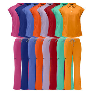 แฟชั่นสไตล์แขนสั้นนักเรียนแพทย์ใช้ผ้ายืดโพลีเอสเตอร์ 72% เรยอน 22% สแปนเด็กซ์ 6% ชุดเครื่องแบบขัดพยาบาล - Product Image 3