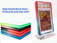 Pelindung Kartu Graded TPU Warna Gradasi Glitter dengan Pelat Belakang Transparan untuk PSA Slab