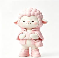 Figurine d'art de collection personnalisée en forme de mouton, statue de dessin animé en PVC et ABS, fabrication OEM en Chine, figurine personnalisée pour la vente en gros de produits de marque