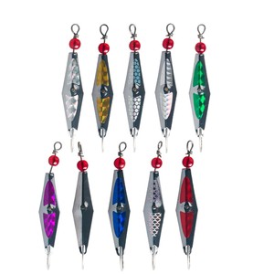 Cuillère à pêche en acier inoxydable, 10 couleurs, pour la pêche à la truite, appât de fond, cuillère métallique avec hameçon à perle rouge - Product Image 1