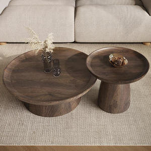Modern Round Tea <b>Table</b> Solid Wood <b>Coffee</b> <b>Table</b> <b>Walnut</b> Designer Solid Wood Art Italian <b>Coffee</b> <b>Table</b> wholesale price - Product Image 5