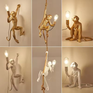 Modern Lighting Fixture Vintage <strong>Monkey</strong> Pendant <strong>Light</strong> Creative Lighting E27 for Dining Room Bar Cafe Decorative <strong>Hanging</strong> Lamp - Product Image 1